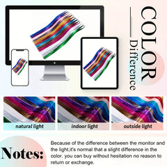 Hair Tinsel Kit 12 Colors 3400 Strands Fairy Tinsel Hair Extensions