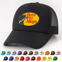 Hip Hop Unisex Mesh Trucker Hat Adjustable Baseball Cap Fish Print Sun Hats