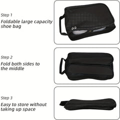 Golf Shoes Storage Bag Zippered Portable Outdoor Sports