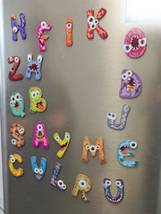 Colorful Magnetic Monster Letter Sticker Set