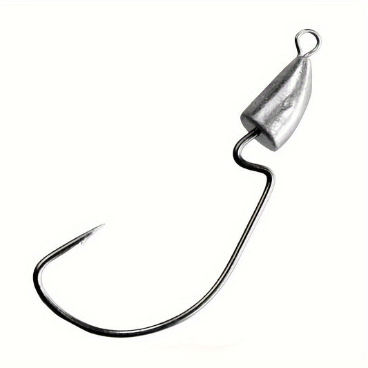5pcs Bullet Lead Head Hooks Soft Worm Hooks