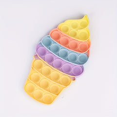 Colorful Ice Cream Cone Bubble Press Fidget Toy for Adults and Kids