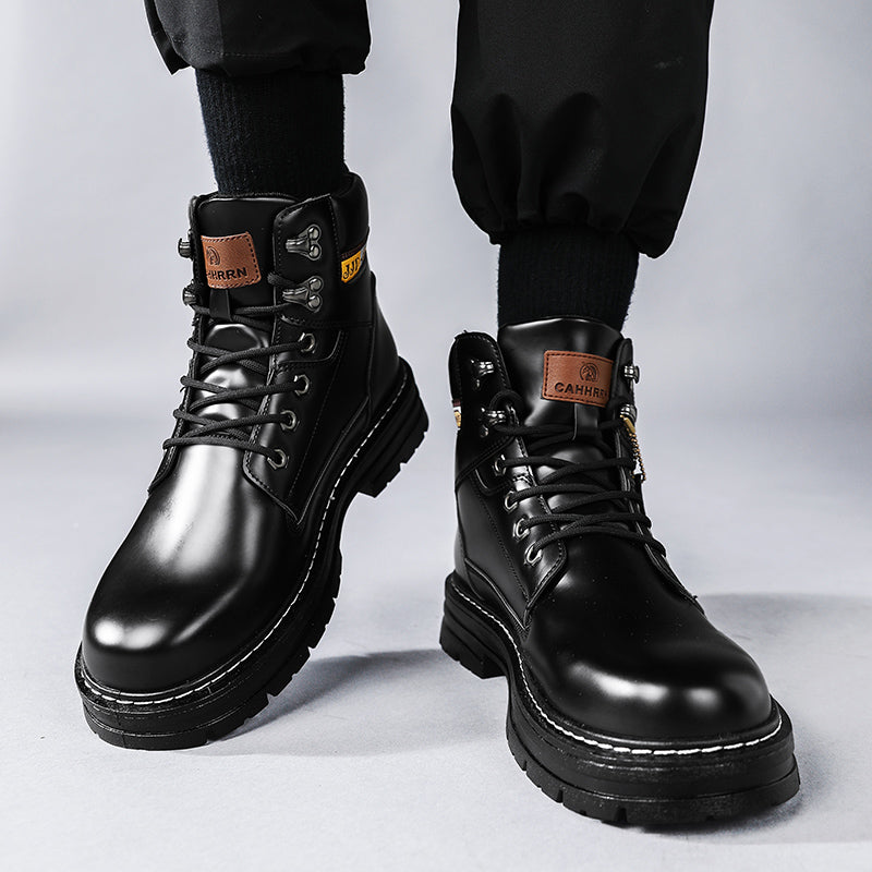Men's High Cut Lace Boots for Winter