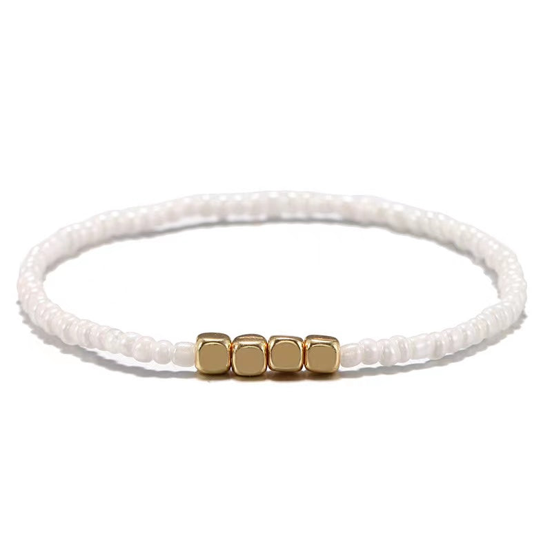 Boho Style Rice Beads Multicolor Bracelet