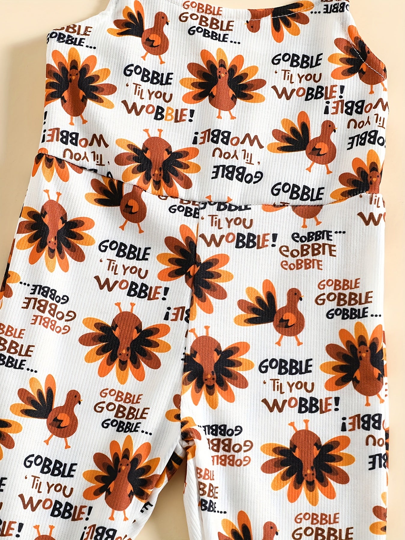 Toddler Girls Turkey Cami Romper Jumpsuit