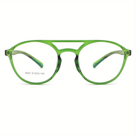 Unisex Round Anti Blue Light Computer Glasses + Case