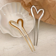 Heart Shaped Alloy Hair Clip Everyday Accessory