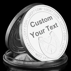 Custom Engraved I Love You Lucky Coin Golden Plated Anniversary Gift