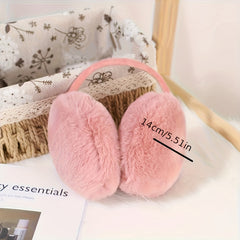 Women's Beige Ear Muffs Warm Winter Ear Warmers for Outdoor Hiking