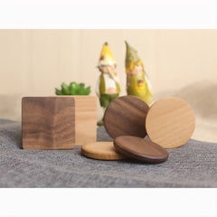 2pcs Wooden Coaster Set for Tea & Coffee, Heat Insulation Mats