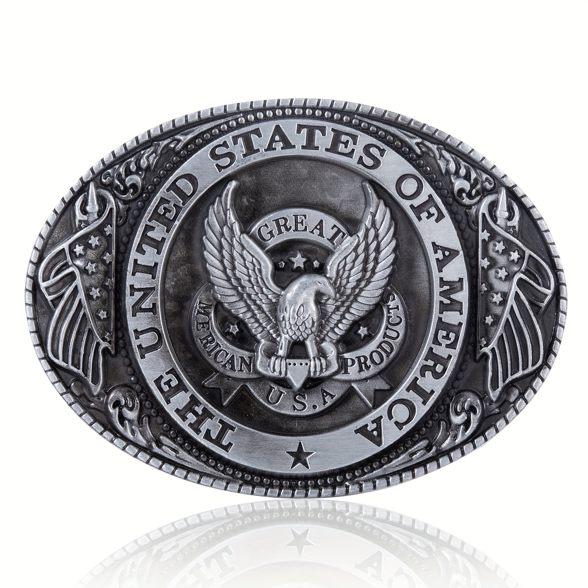 Eagle Flag Belt Buckle Men's Novelty Denim Buckle