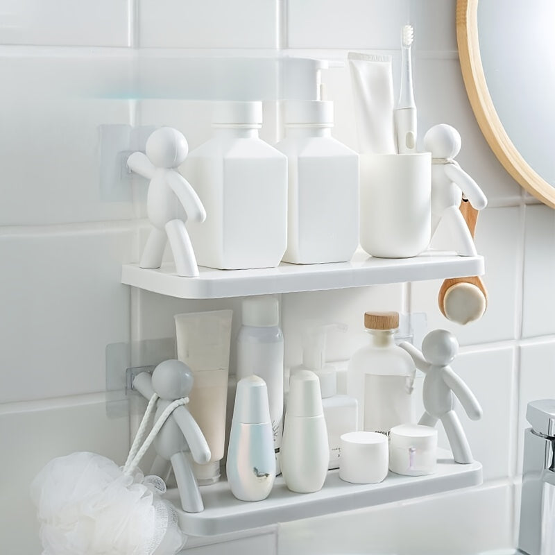 Elephant Shaped Wall Hanging Storage Rack - No Drilling