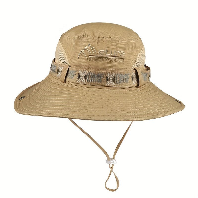 Breathable Wide Brim Bucket Hat for Outdoor Activities
