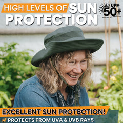 Wide Brim Sun Hat UV Protection Outdoor Bucket Hat Unisex Boonie Hats
