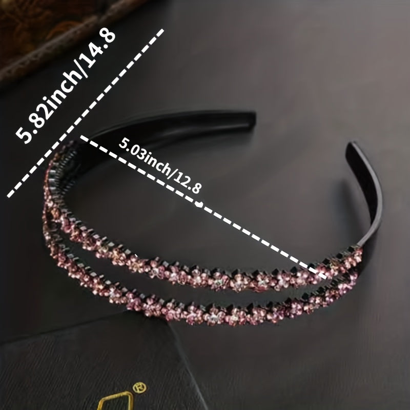 Double Row Plum Blossom Hair Hoop Anti Slip