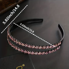 Double Row Plum Blossom Hair Hoop Anti Slip