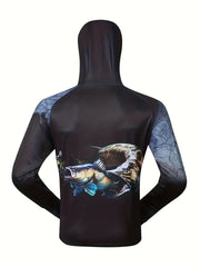 Men's UPF 50 Sun Protection Hooded Jacket Quick Dry Rash Guard