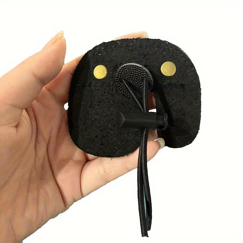 1pc Three Layer Archery Finger Tab Cowhide Finger Guards