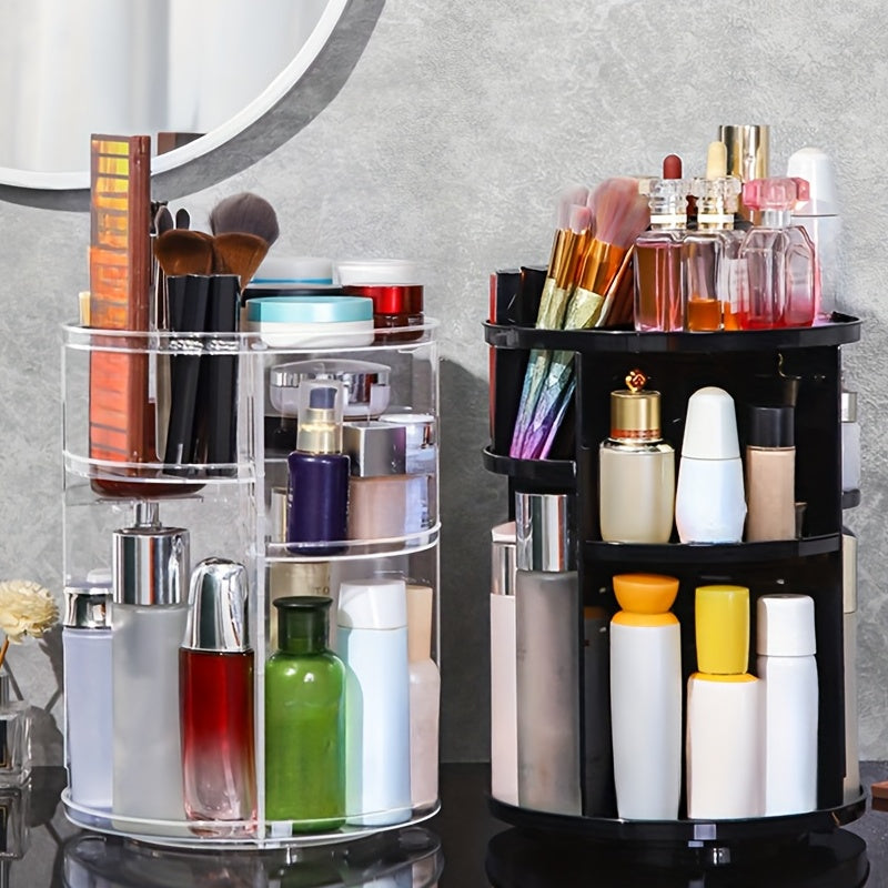 360 Rotating Makeup Organizer Spinning Bathroom Countertop Storage