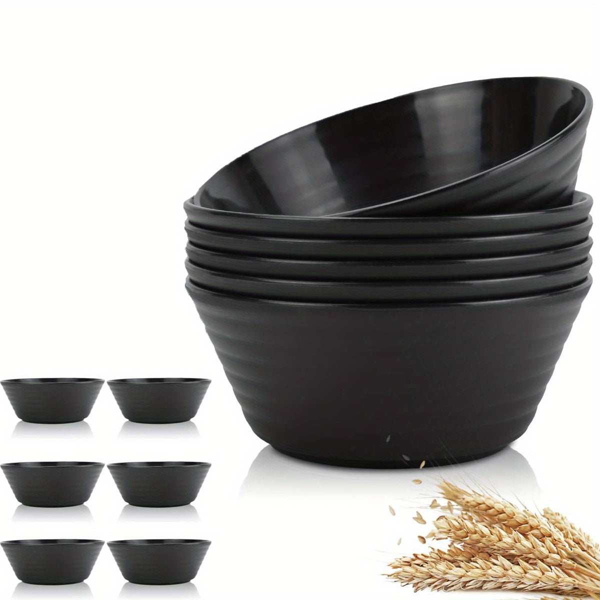 6 PCS Unbreakable Cereal Bowls 36 OZ 50OZ Soup Bowl Sets BPA Eco Friendly Bowl