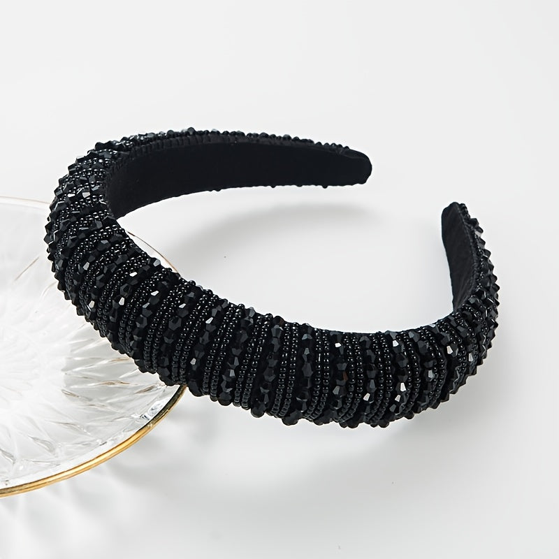 Vintage Baroque Beads Headband for Women Girls