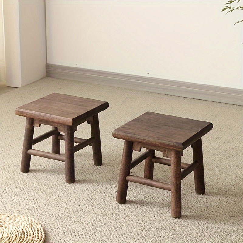 Antique Wooden Stool Sandalwood Walnut Board Stool Adult Small