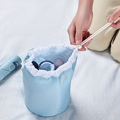 Travel Makeup Bag Waterproof Barrel Shape Cosmetic Bag for Women