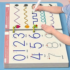 Kids Reusable Educational Practice Book with Erasable Writing Tools