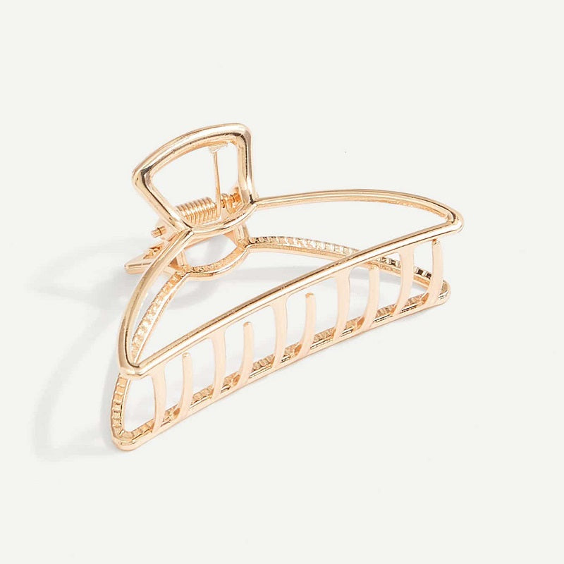 Large Metal Hair Claw Hollow Non Slip Hair Catch Barrette Jaw Clamp