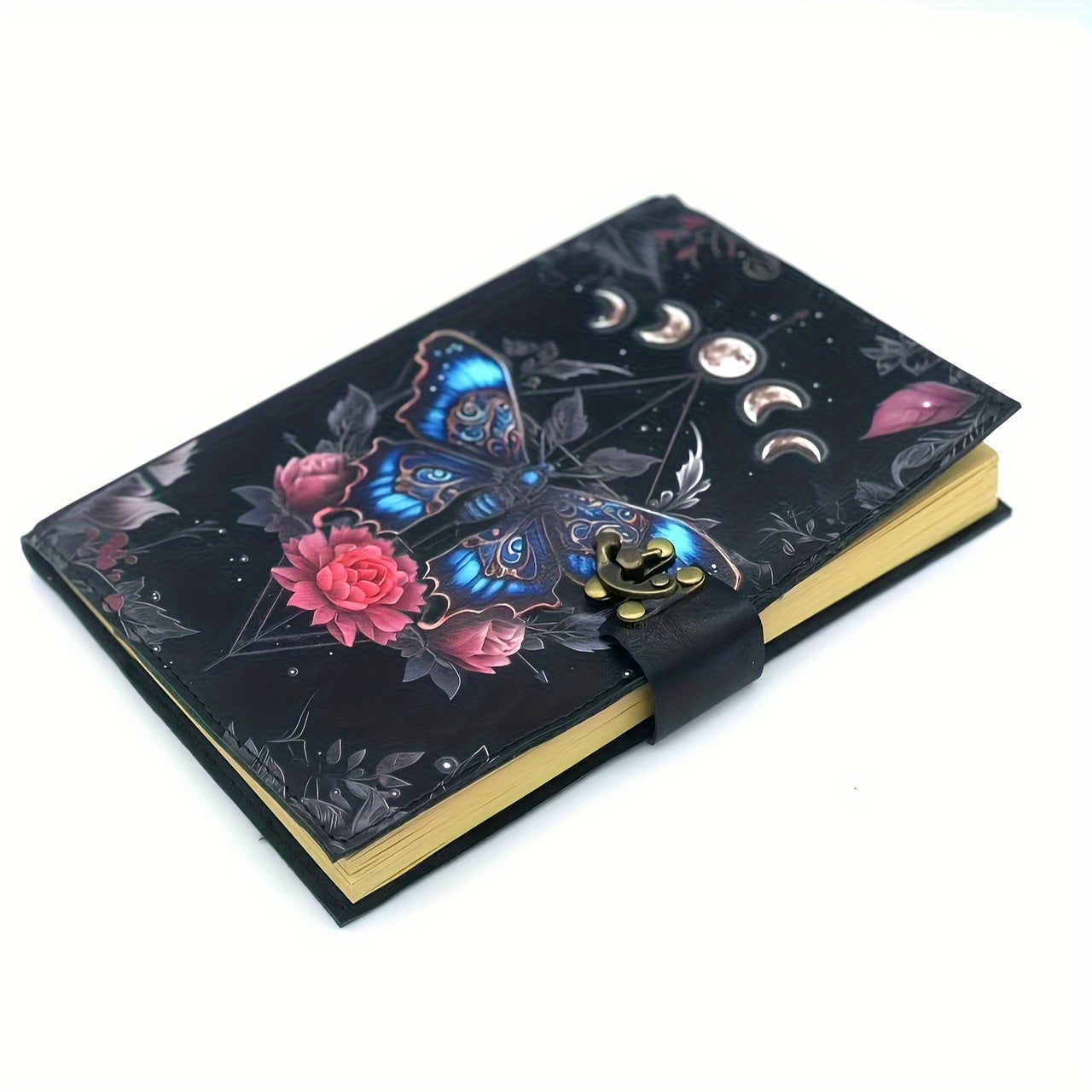 Handcrafted Vintage Style Journal with Butterfly & Floral Soft Cover