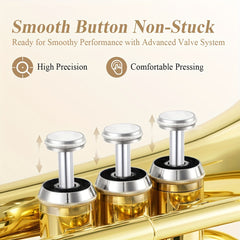 Pro Pocket Trumpet B flat Brass Kaluolin K200 Horn 7C Silver Plated