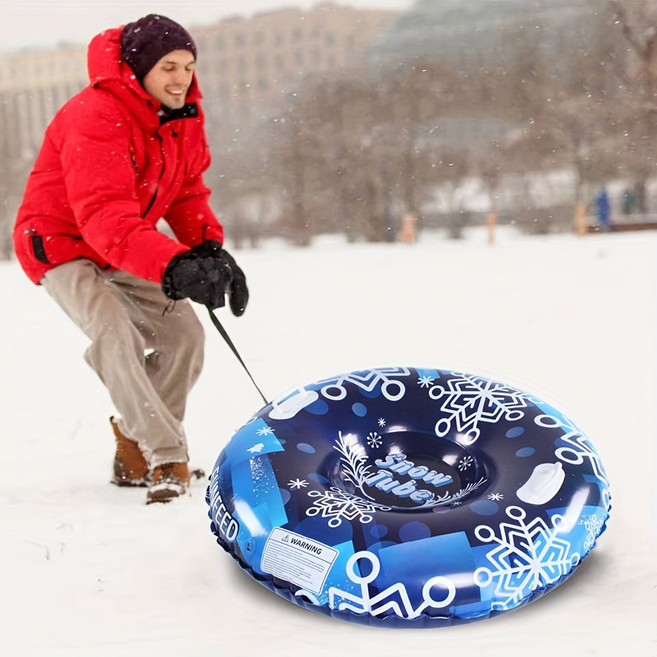 PVC Inflatable Skiing Ring with Safety Handle Winter Skiing Cushion