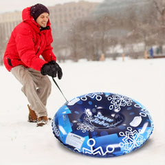 PVC Inflatable Skiing Ring with Safety Handle Winter Skiing Cushion