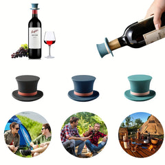 Hat Shaped Silicone Wine Stopper for Freshness
