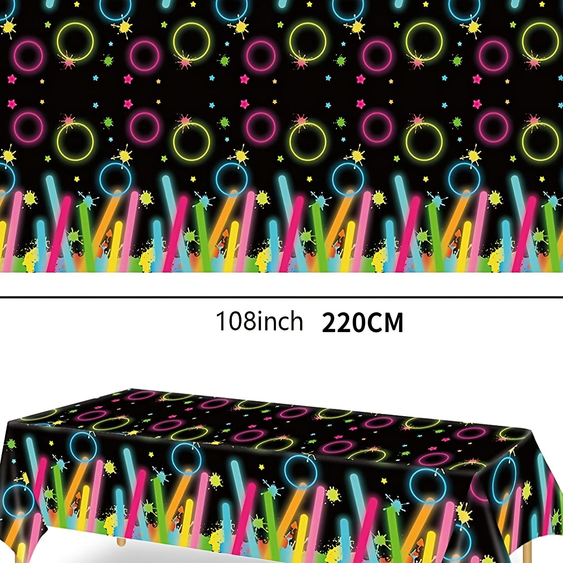 Neon Fluorescent Stick Tablecloths - Brighten Up Your Birthday Party!