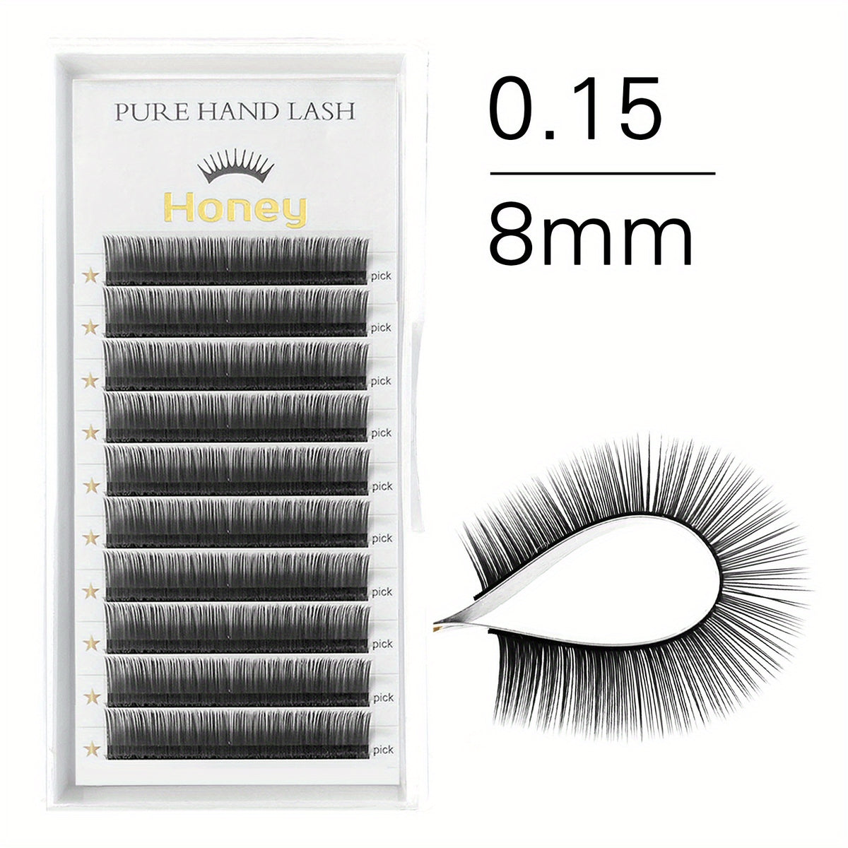 Natural Matte PBT Eyelash Extensions Soft Split Tips for Individual Lashes