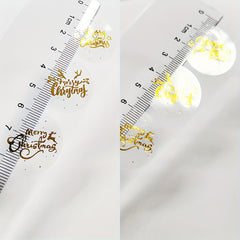 500pcs Small 2 1 Inch Transparent Christmas Sticker Label 3 Designs