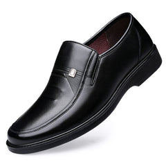 LAORENTOU Men's Leather Slip On Oxford Shoes