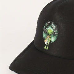 Alien Cat Trucker Hat Mesh Adjustable Baseball Cap Lightweight Sunshade Dad Hat