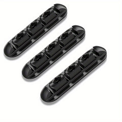 3PCS 4 Holes Magnetic Suction Head Cable Organizer Holder