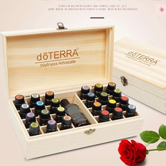 Essential Oil Storage Box 25 Grids Aromatherapy Organizer Nail Polish Fragrance