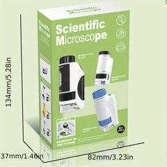 Kids Microscope Toy Set with Phone Clip ABS Material