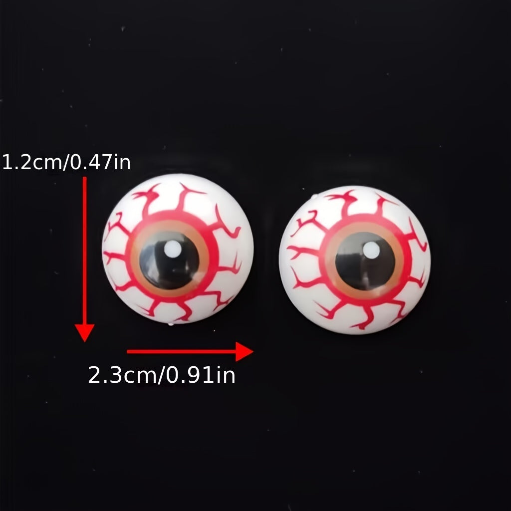 2pcs Halloween Colored Eyeball Trick Props Ghost Eye Semi round Bowl