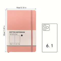 Macaron A5 Hardcover Dotted Line Notebook - Cyan Green