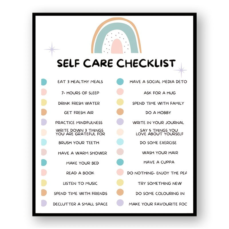 Self Care Check In Poster Self Love Print