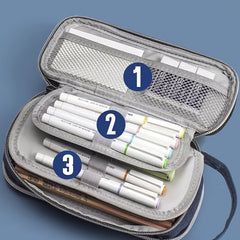 Large Pencil Case Stationery Bag Handheld Pencil Case Cosmetics Portable Gift
