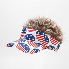 Sun Visor Hat With Spiked Hairs Baseball Cap