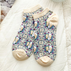 8 Pairs Floral Short Socks Breathable Lightweight Ankle Stockings Hosiery