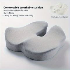 1pc Car Cushion Height Increasing Driving Lumbar Cushion Grey