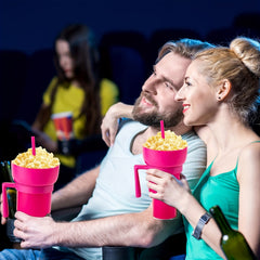 Leakproof 2 in 1 Beverage Cup and Snack Bowl for Home, Theater, and Travel